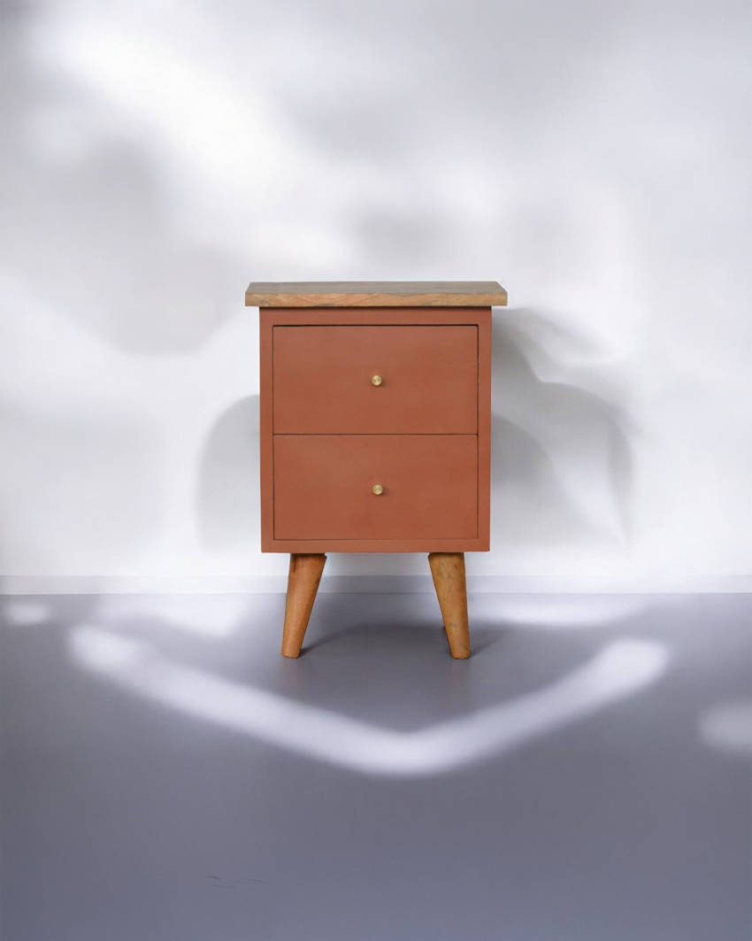 Nuncio Brick Red Nightstand