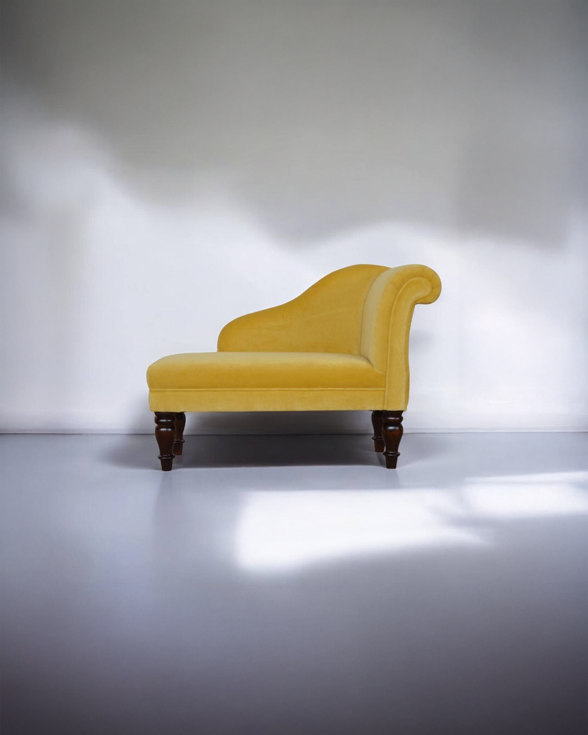 Nuncio Mustard Velvet Chaise